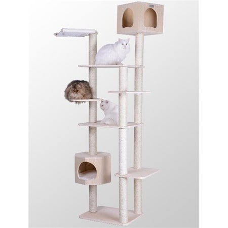 Aeromark Armarkat Cat Tree Condo, Solid Wood, Holds up to 80 lbs, 49 in L x 34 in W 89 in H Overall S8902
